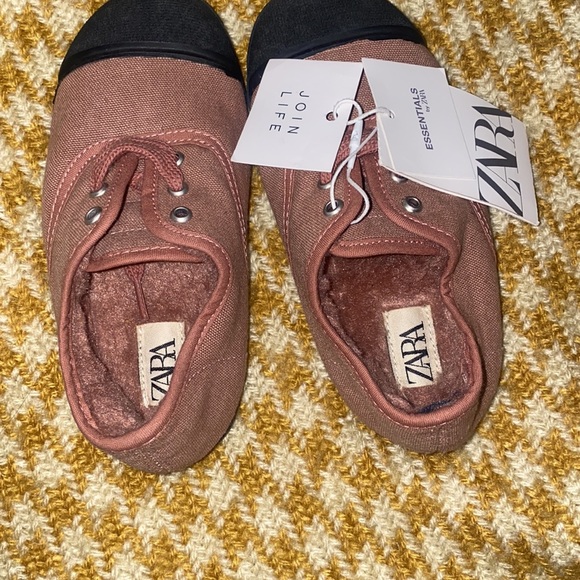 ZARA Join Life Shoes with Faux Sherpa Fur 9.5 EU 26 - Picture 2 of 12